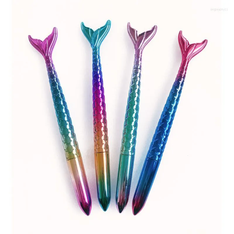 50pcs/lot Creative Fish Boutique Craft Seamaid Ball Pen School Office Stationery Gift Prize Ballpoint Blue Ink