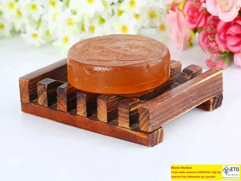 Contenitore per portasapone in legno naturale di bambù, portasapone, per vasca da bagno, piatto doccia
