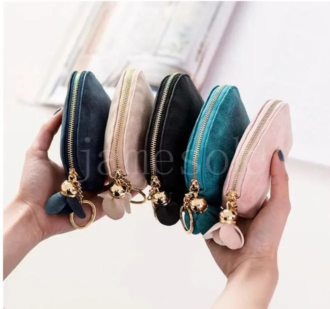 wholesale custom cute pink women bag pouch wallet small leather coin purse DE960