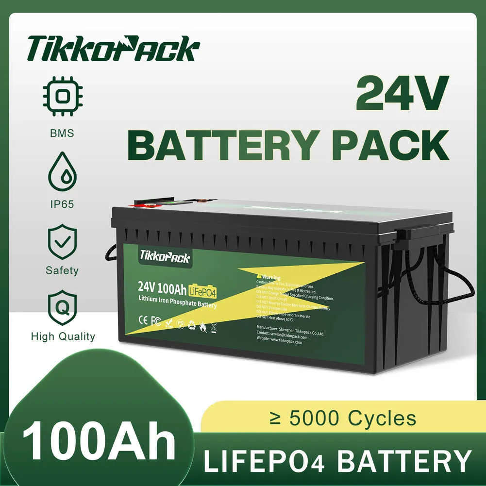 TIKKOPACK 24V 100Ah LiFePO4 Battery Pack Lithium Iron Phosphate