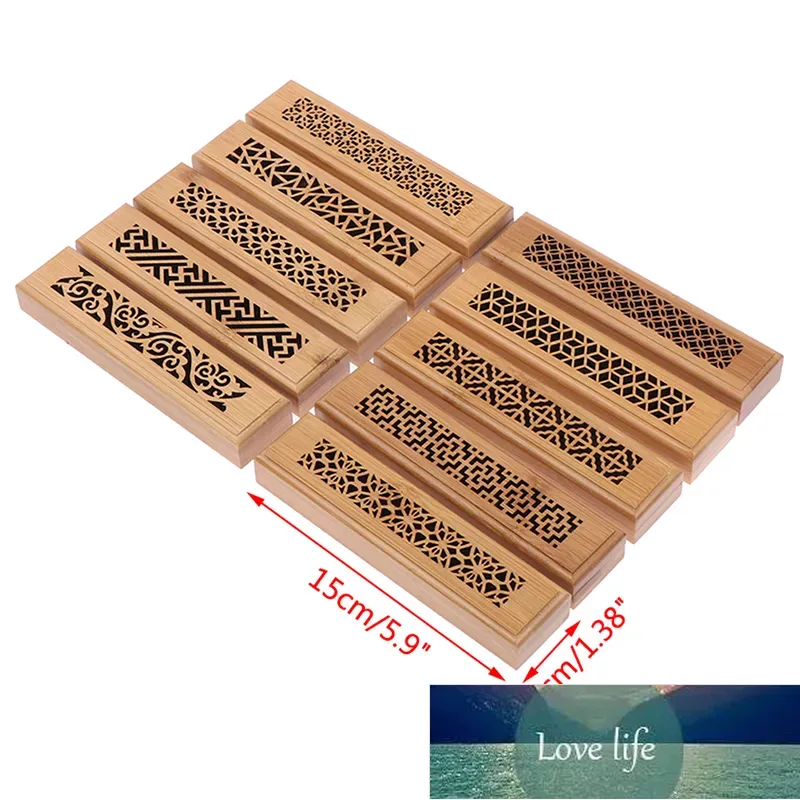 1pc Bamboo Wooden Incense Stick Sticker queimando Joss Insence Box Burner Catcher Catcher Random Factory Price Projeto Qualidade