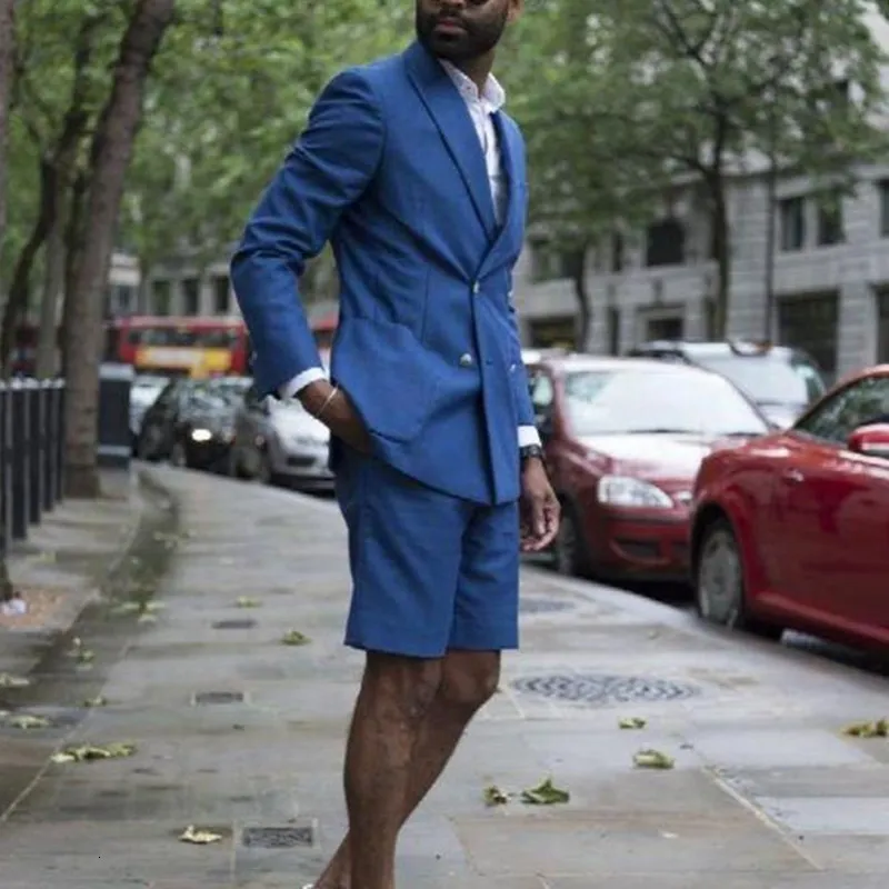 Mens Suits Blazers Summer Beach Blue Wedding Dress Novelty In Set