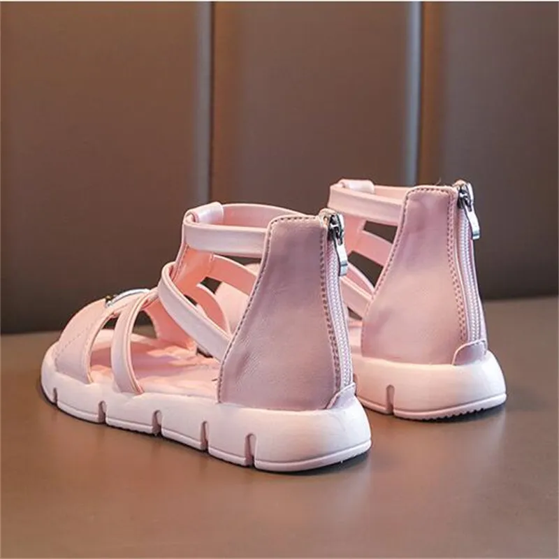 Summer Fashion Girl Sandals Children Shoes Beach Slippers Soft -bottom Toddler infant Slides Princess Roman Shoes Kids Baby Sports Sandal