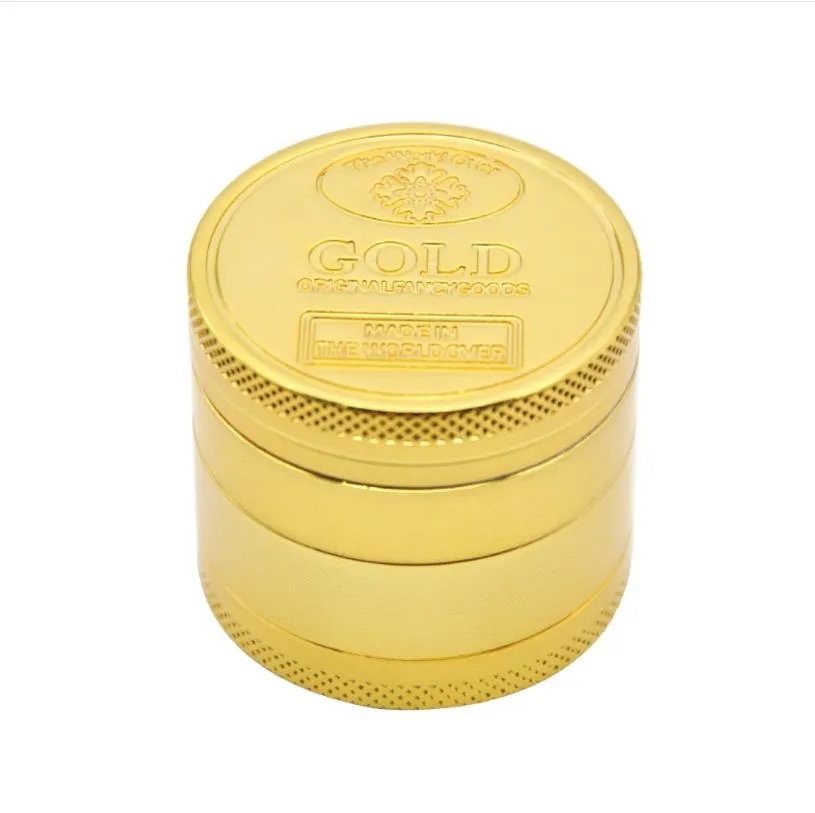 Smoking Pipes 40/50/63mm 4-layer gold coin smoke grinder