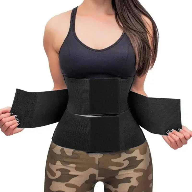 Shapers Femmes Faja de 3 Cinturones Femmes Compression Sauna Taille Formateur Réglable Tummy Réduisant Ceinture Tondeuse Dos Soutenu Corset Arraché 230509