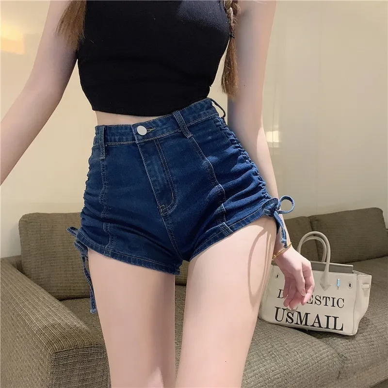 Pantalones Cortos Para Mujer Moda Femenina Casual Cool Mujer Pantalones Cortos Para Mujer Denim Booty Cintura Alta Cordon Jean Sexy Short Jeans 2 230508 De 12 3 DHgate