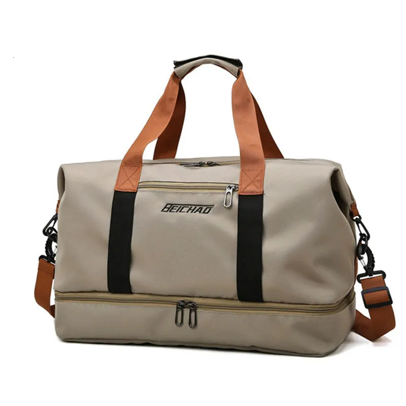 Duffel -tassen Reistassen voor vrouwen grote capaciteit Sport Schouder Hoogwaardige handtassen Waterdicht Weekend Vrouwelijk Messenger Tote Droog en Nat 230509