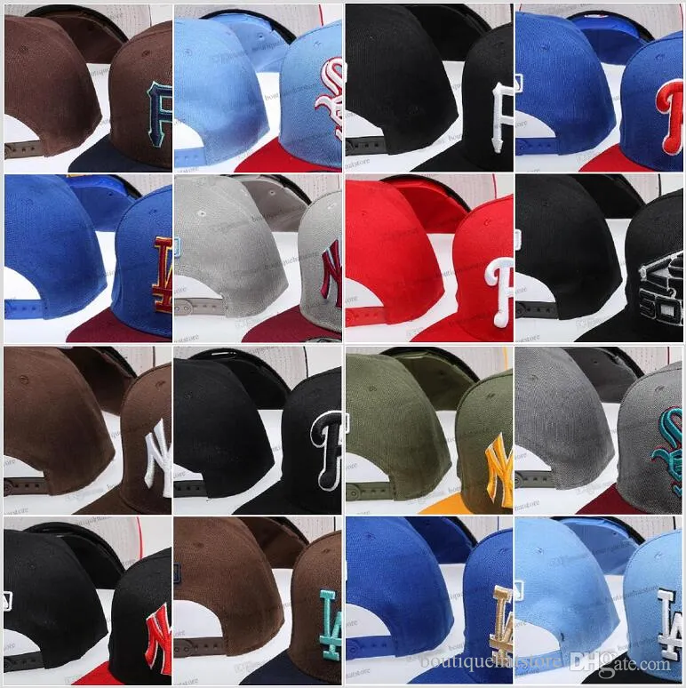 84色メンズ野球スナップバックハットロイヤルブルーヒップホップピンクニューヨーク "スポーツ調整可能キャップチャポーイエローカラフルな文字の帽子と灰色の下で灰色