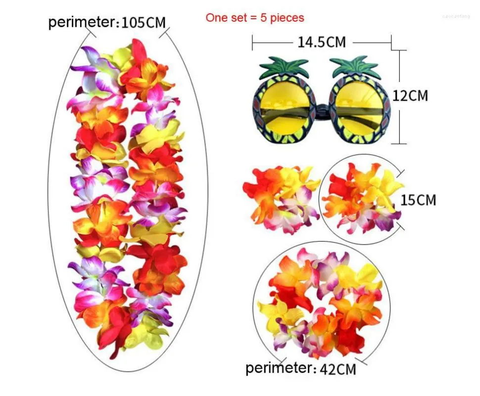 Dekorativa blommor uppgraderar för att öka kransen fyrdelar semesterfest ananas ögonuppsättning dansdekoration 8Color Sell