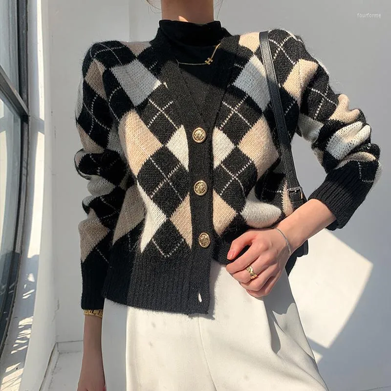 Vintage argyle cardigan hot sale