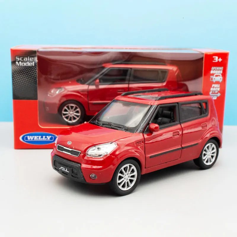 Diecast Model Welly Diecast 1 36 Scale KIA Soul High Simulation Toy Vehicle Model Car Pull Back Alloy Metal Toys For Kids Gifts Collection 230509