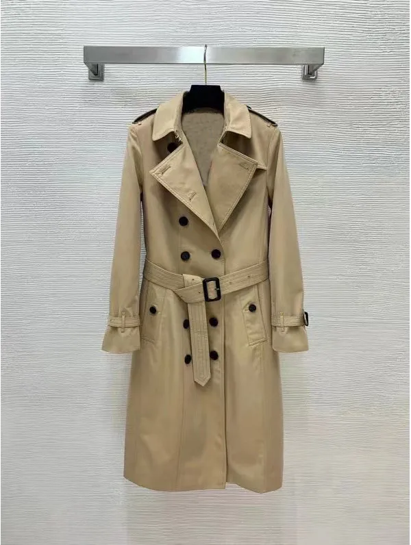 BA026 Trench da donna autunno designer di lusso Giacca a vento da donna con stampa di lettera del corpo Cappotto con cintura allentata Cappotto da trench lungo casual femminile