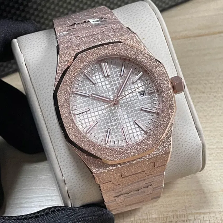 Nova moda de alta qualidade aço inoxidável relógio masculino relógios mecânicos automáticos 41mm negócios relógios pulso luminoso montre de luxo sem caixa