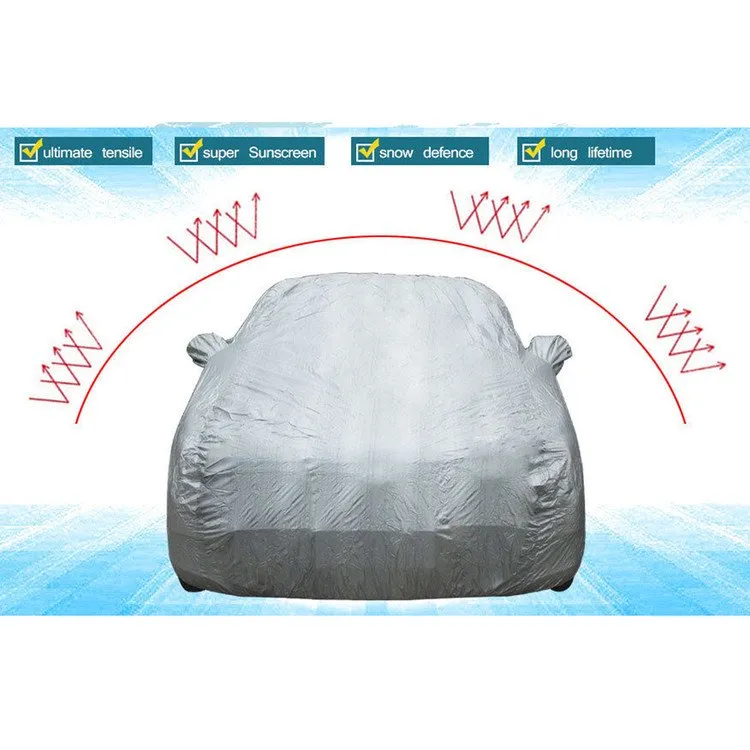 Universal Fit Breathable Car Cover Outdoor Waterproof UV Snow Rain Dust Resistant