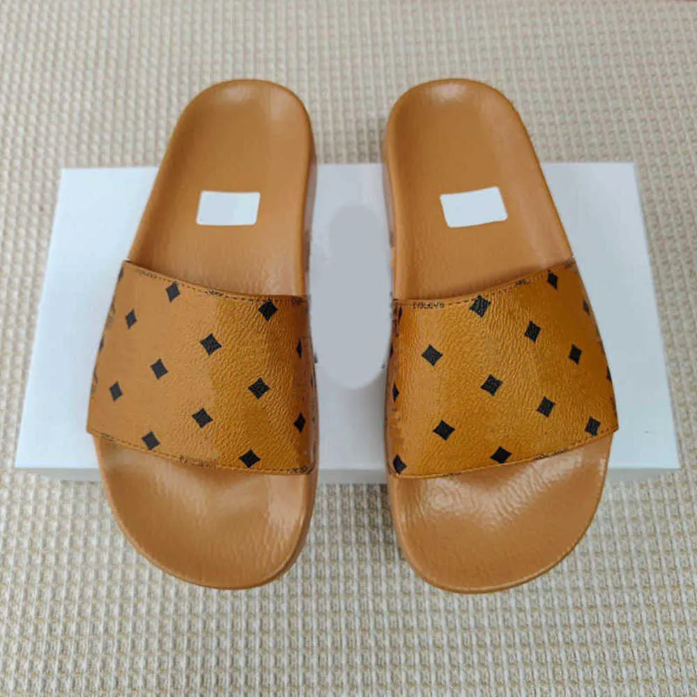 Камбоджа высококачественные сандалии летние мужские и женские MC Printing Printing Flat Bottom Fashion Slippers 230420