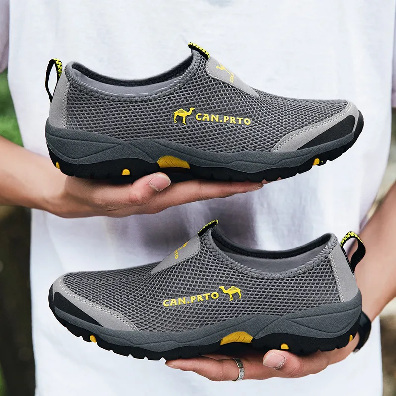 Dress Shoes Fashion Summer Shoes Men Casual Shoes Air Mesh outdoor Breathable Slip-on Man Flats Sneakers Comfortable Water Loafers Size 45 230509