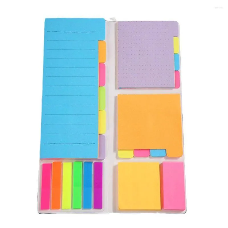 Fluorescens Self Lime Memo Pad Sticky Notes Student Office Supplies Marker Paper Bokmärke Klistermärke B5Y8