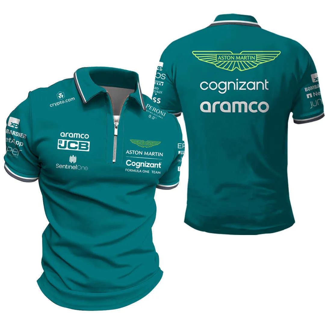 Mejor Precio En A Granel Polyester Formule 1 Aston Martin Racing Driver Fernando Alonso 14 Zipper A Manches Courtes Polo Envio Gratuito DHgate Moins Cher Que Ekosport
