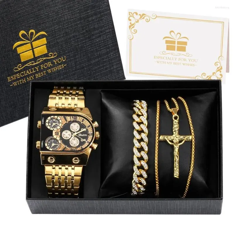 Mens gold chain wrist watch hot sale