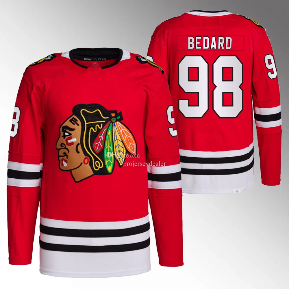 98 Connor Bedard 2023 Blackhawks Jerseys Taylor Hall Jonathan