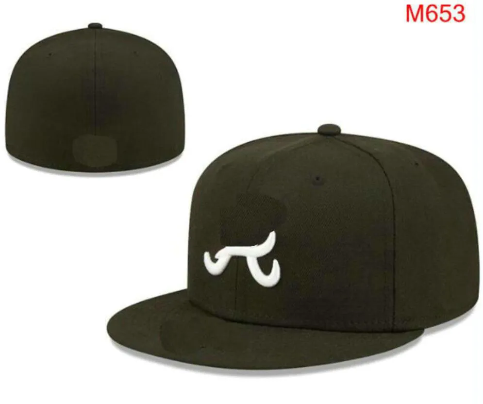 Großhandel Heiße Marke Atlanta Baseball Caps SOX A Gorras Bones Casual Outdoor Sport für Männer Frauen Ausgestattet Hüte Voll geschlossen Design Größe Caps Chapeau