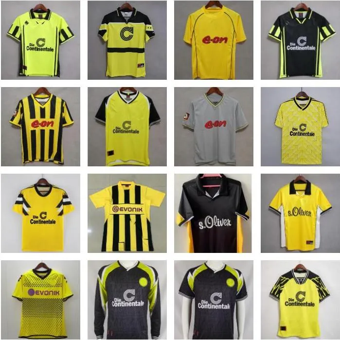 Borussia Dortmund Retro Classic Soccer Jerseys 1988 2013 Moller Dickel Helmer Zorc Vintage Football Shirt