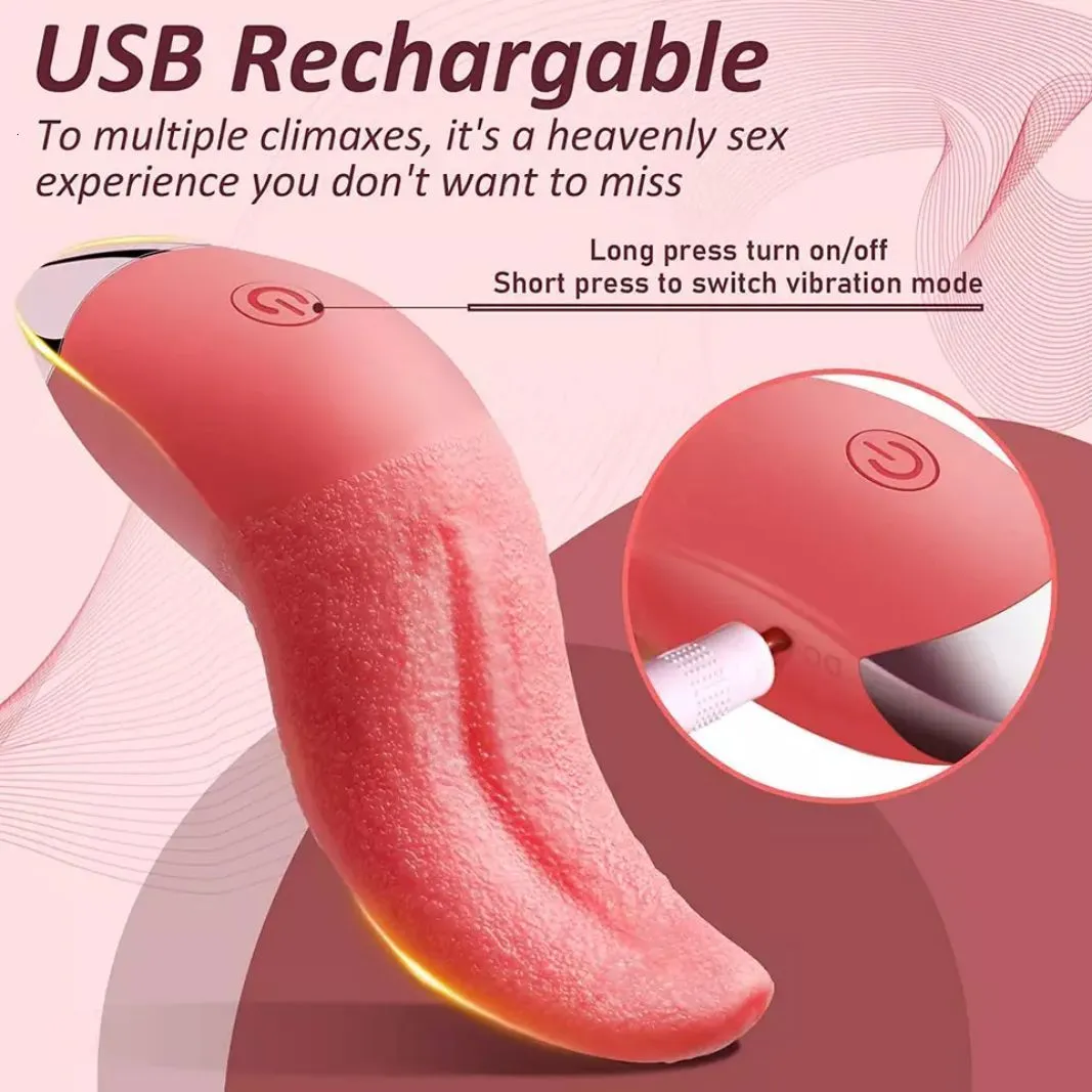 Vibrators Zachte Tong Verwarming Likkende Vibrator l Tepels Clitoris Stimulator Seksspeeltjes voor Volwassenen voor Vrouwen fr_voghion.com