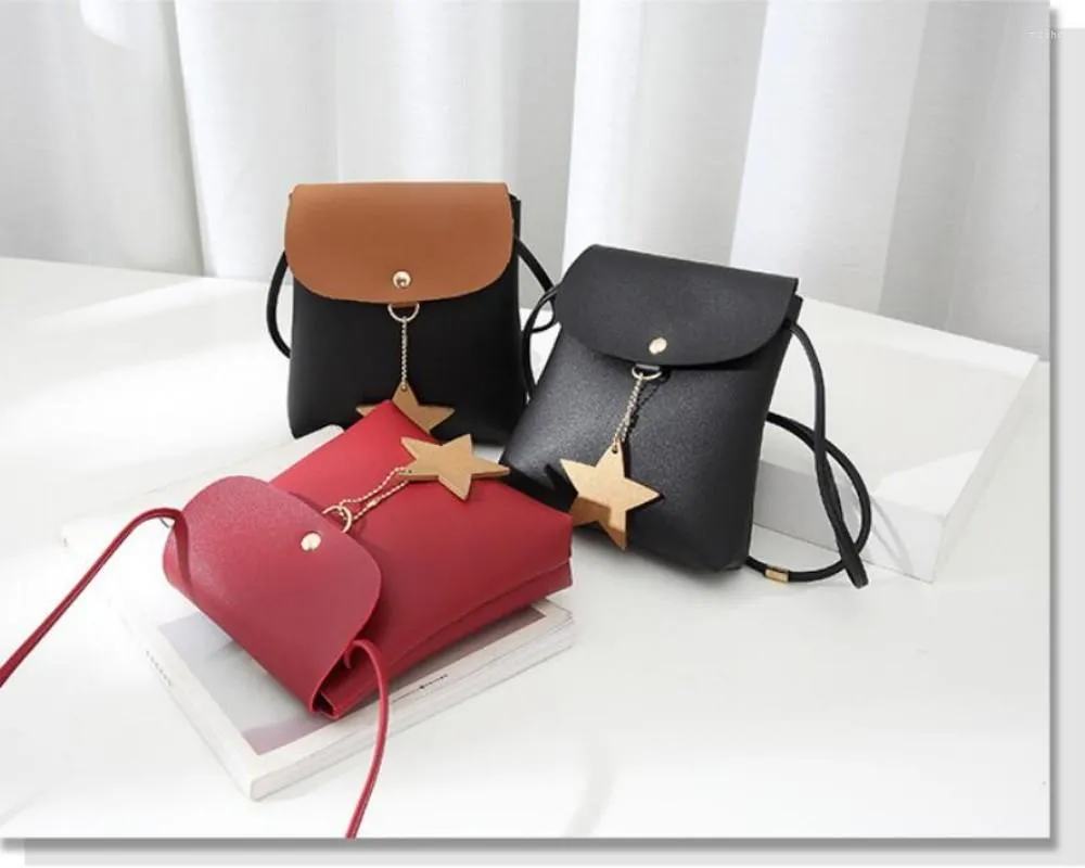 Wallets Women Bag Mobile Phone Crossbody Fashion Contrast Color One Shoulder Handheld Vintage Bucket Mini Straddle Wallet