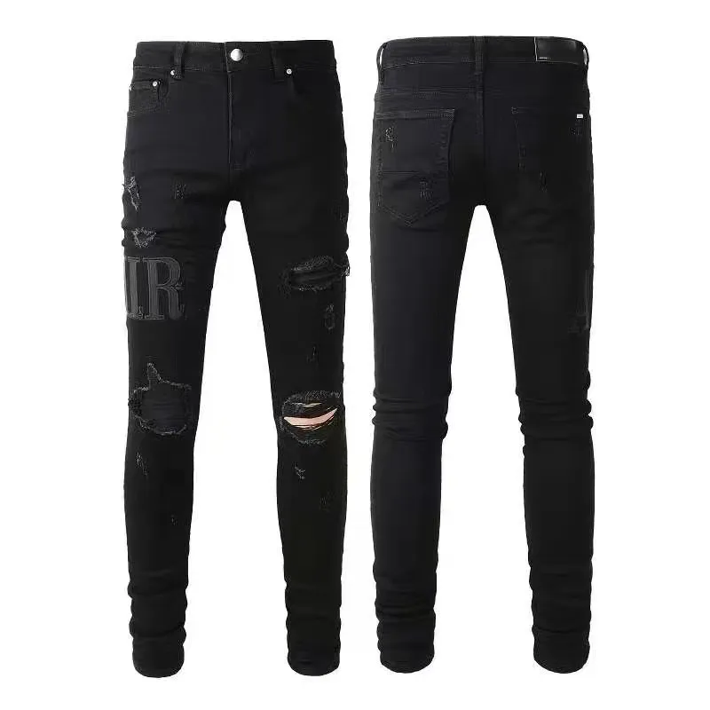 Paris Style Fashion Mens Jeans Simple Summer Lightweight Denim Pants Stor storlek Designer Casual Solid Classic Straight Jean för Male28-40