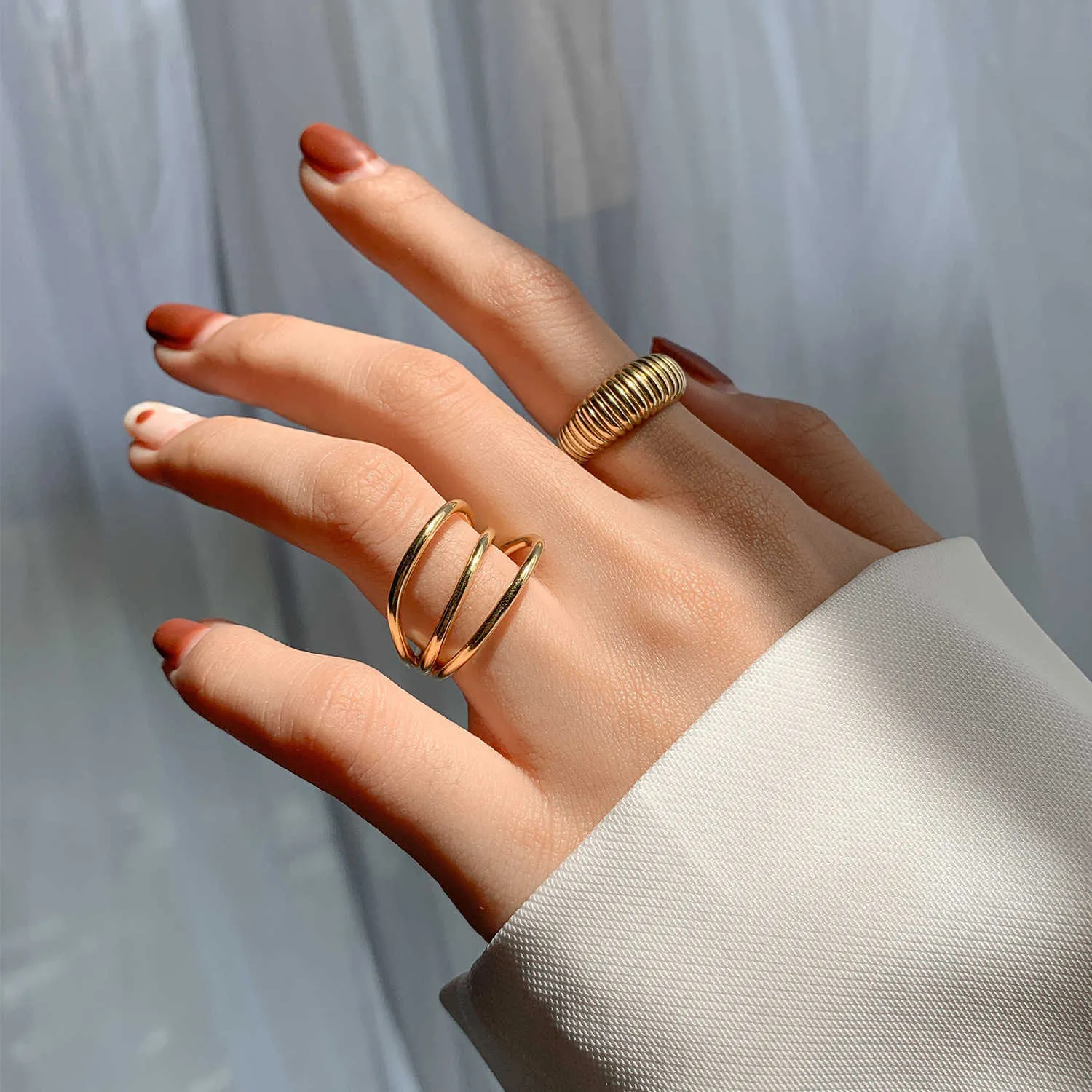 Luxury Gold Color Opening Ring Love Knuckle Finger Rings Set - China Rings  Set and Gold Ring price | Made-in-China.com