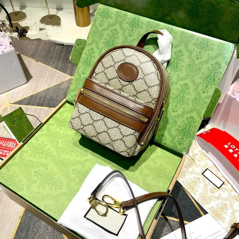 Designer Mini Backpack Handbags With Interlocking Shoulder Strap