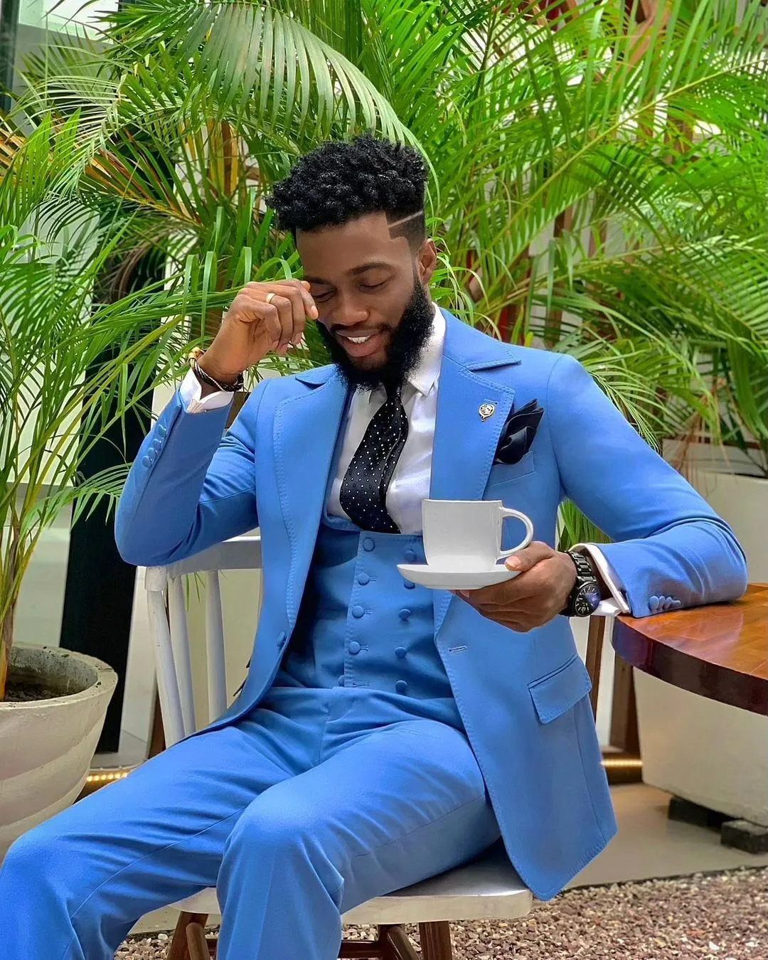 Blue wedding jacket sales