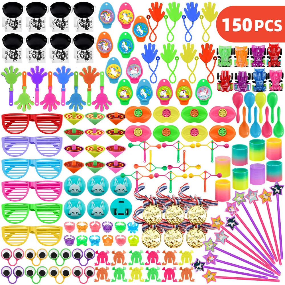 Party Favor 150 130 120 100 pcs Birthday Pinata Fillers Small Bulk Toys Gift Favors Kids Puzzle Toy Event Game Giveaways Prizes 230508