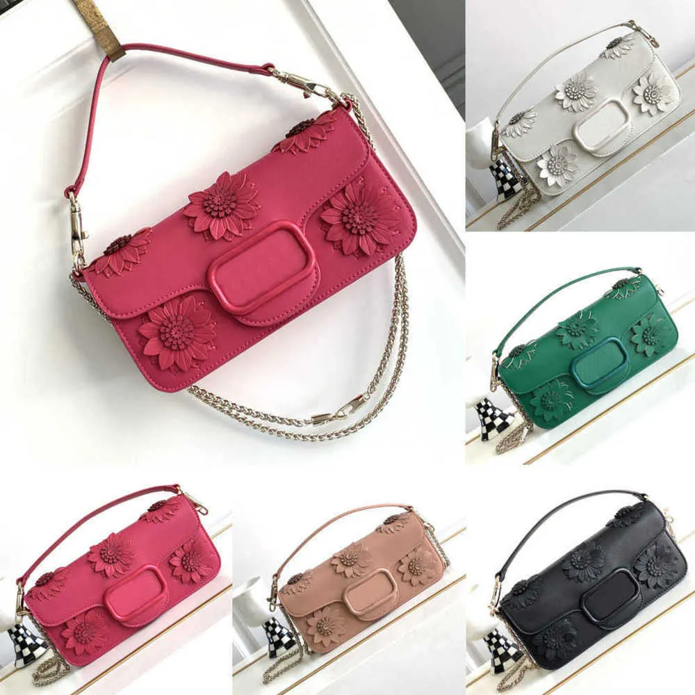 3d Flower Decorated Handbag women designer bags Sliding Chain Crossbody Handbag Shoulder Bag Leather handbags Women's Crossbody Bag 230420