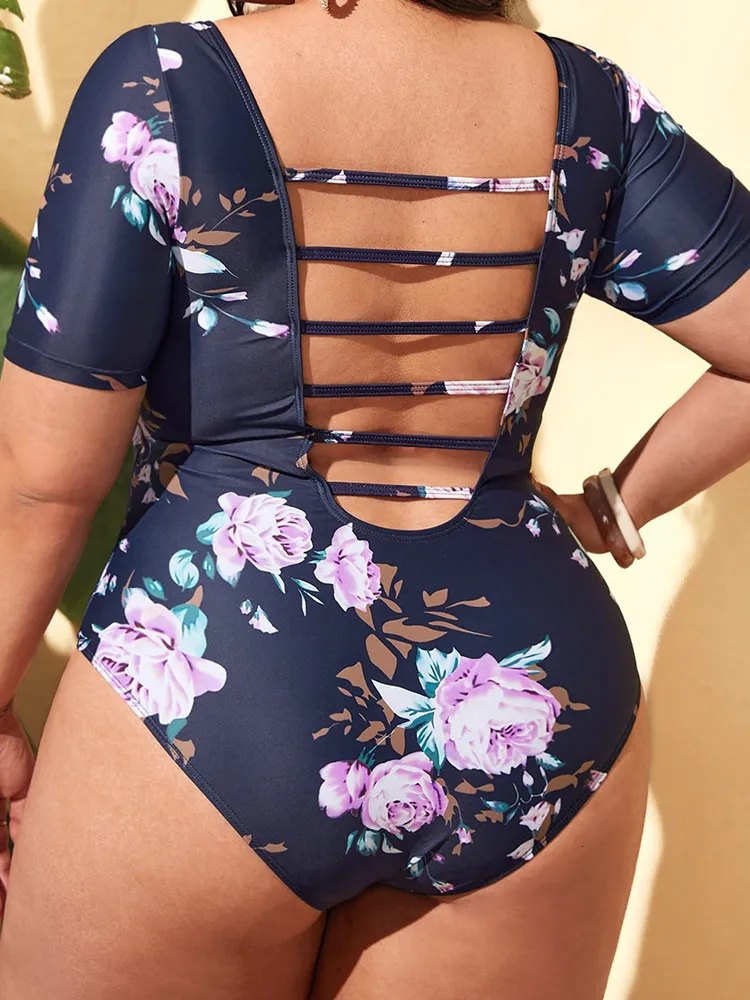 Short sleeve plus size bathing suit outlet