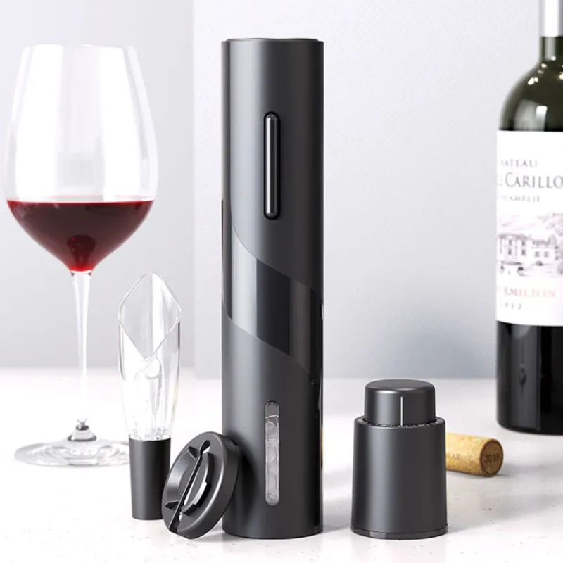 Openers Electric Wine Opener Rechargeable Automatic Corkscrew Creative Wine Bottle Opener with USB Charging Cable Suit for Home Use 230506