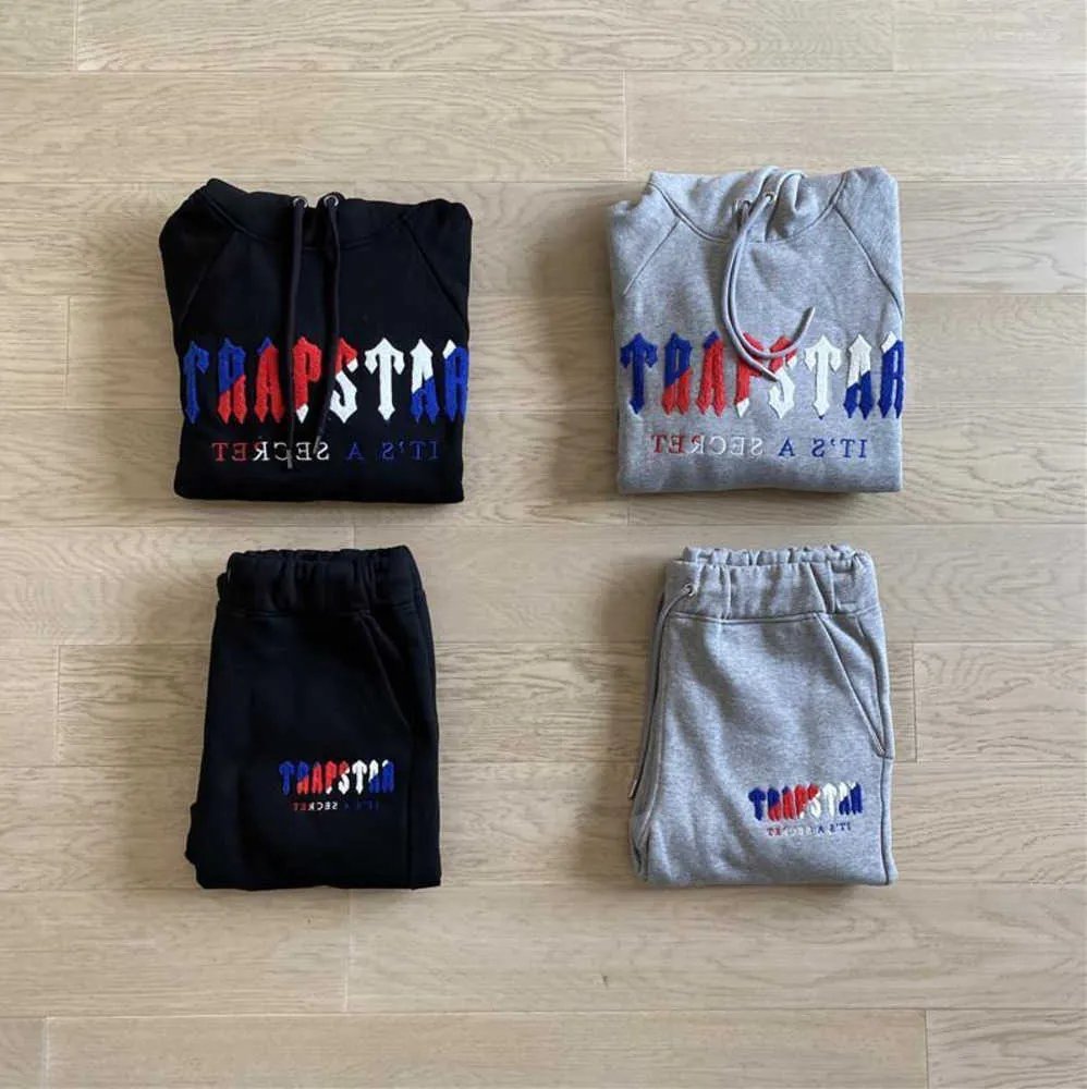 Męskie dresy sportowe Trapstar Haftar Suits Men Men Sport Hoodie Jogging swobodne spodnie dresowe do projektowania filtrów przeciwsłonecznych 67ess