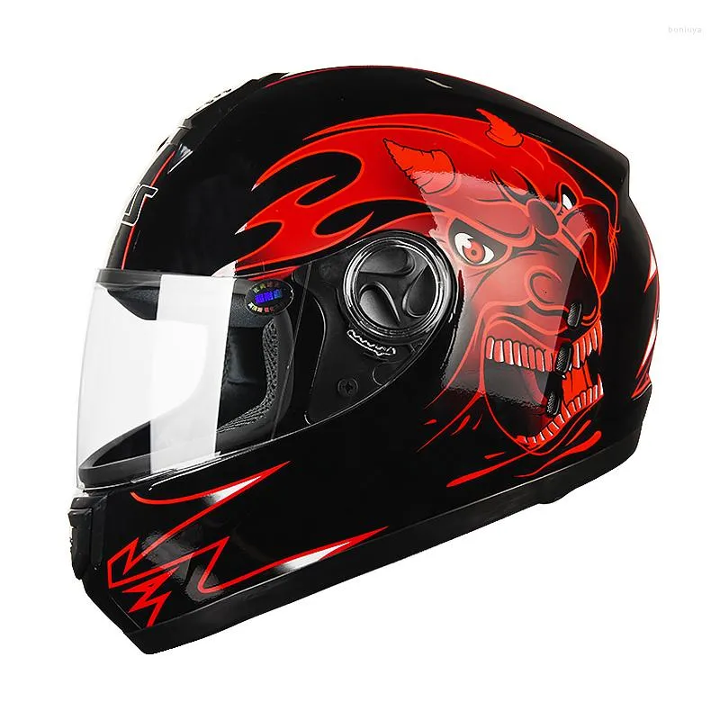 Cascos de motocicleta Original genuino cara completa doble visera Motocross casco de montar cuatro estaciones Unisex a prueba de viento Crash Cascos Para Moto