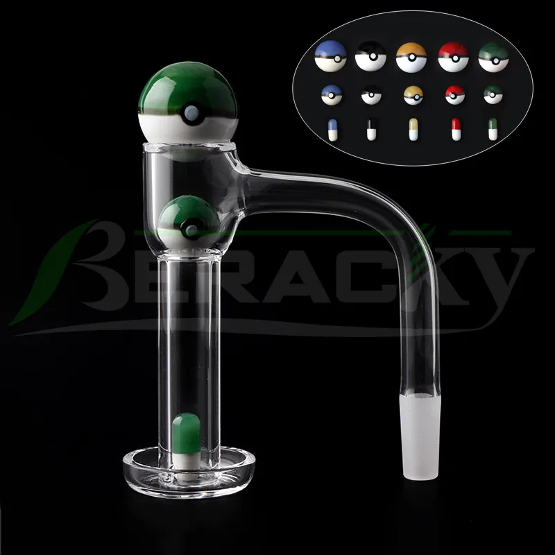 Beracky Full Weld XL Smoking Terp Slurper Quartz Banger Beveled Edge 20mmOD Bezszwowe gwoździe dymne ze szklanym marmurem Zestaw do szklanych bong wodnych Dab Rigs Pipes