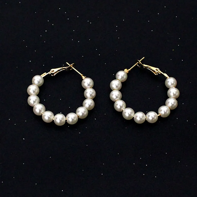 Ręcznie robione perłowe z koralikami Złote Srebrny Kolor dla kobiet Party Club Club Wedding Jewelry Akcesoria