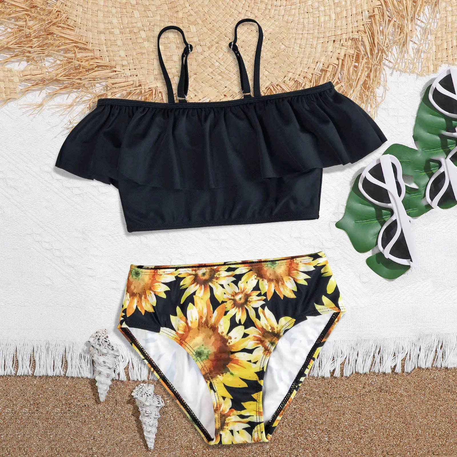 Sunflower bathing suit two piece deals