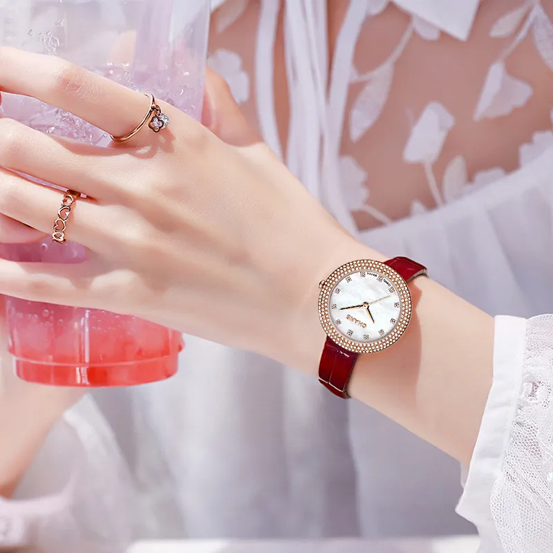 Luxury Designer 2024 Women s Watch Exquisite Diamond Design Luminous Display Perfect for Stylish Students and Young Ladies