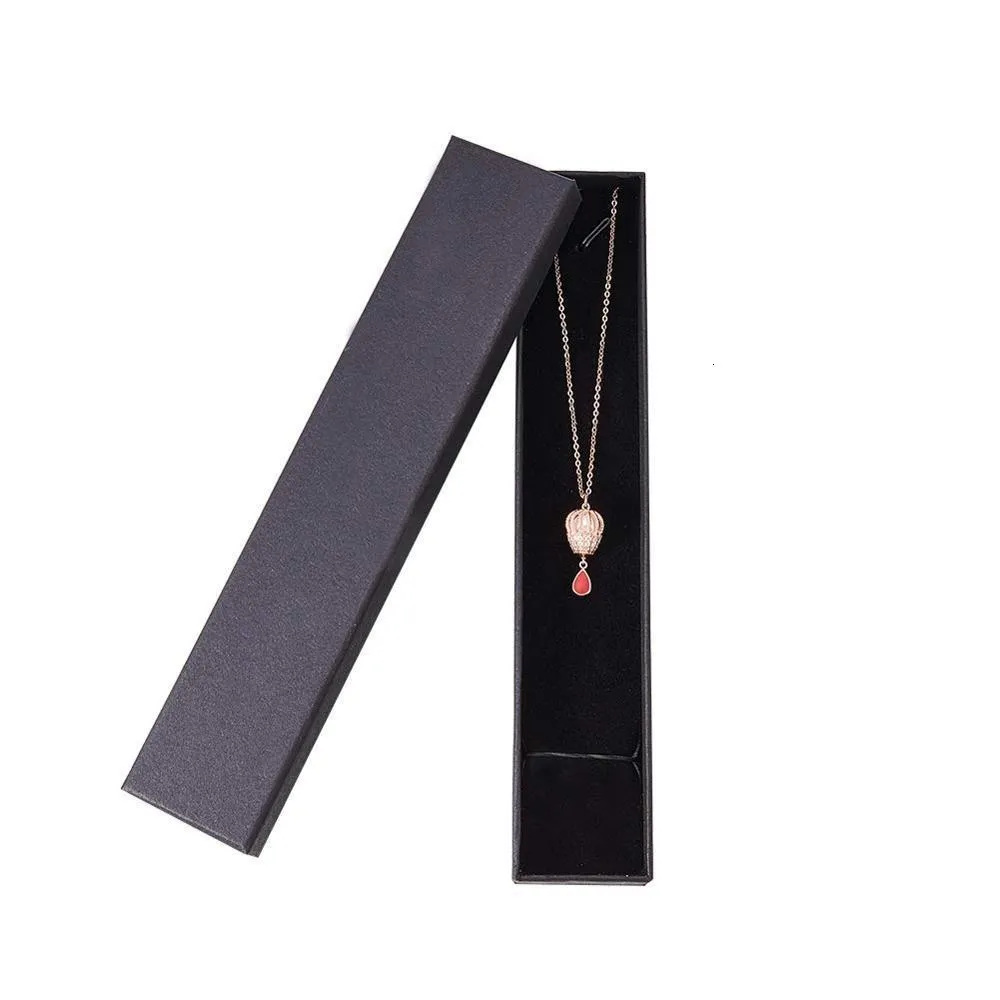 24 Or 18-Piece Black Rectangle Jewelry Box Set – Paper, For Rings & Necklaces (5.1-9.1cm)