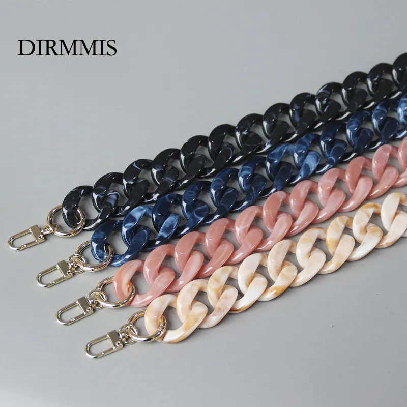 Bag Parts Accessories DIY Fashion Woman Handbag Accessory Chain Black Pink Detachable Resin Blue Luxury Strap Women Clutch Shoulder Purse Chain 230509