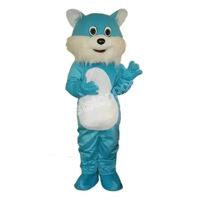 Nouveau chat bleu mascotte Costumes noël fantaisie robe de soirée dessin animé personnage tenue costume adultes taille carnaval publicité de pâques