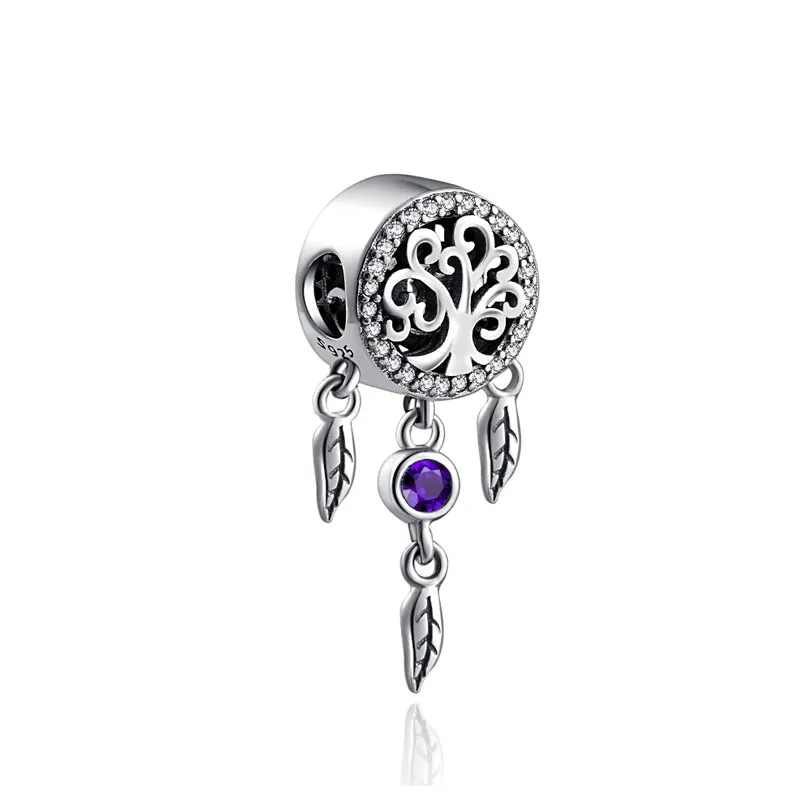 925 silver Fit Pandora Original charms DIY Pendant women Bracelets beads Hot New Fashion Silver Happiness Tree Series Pendant