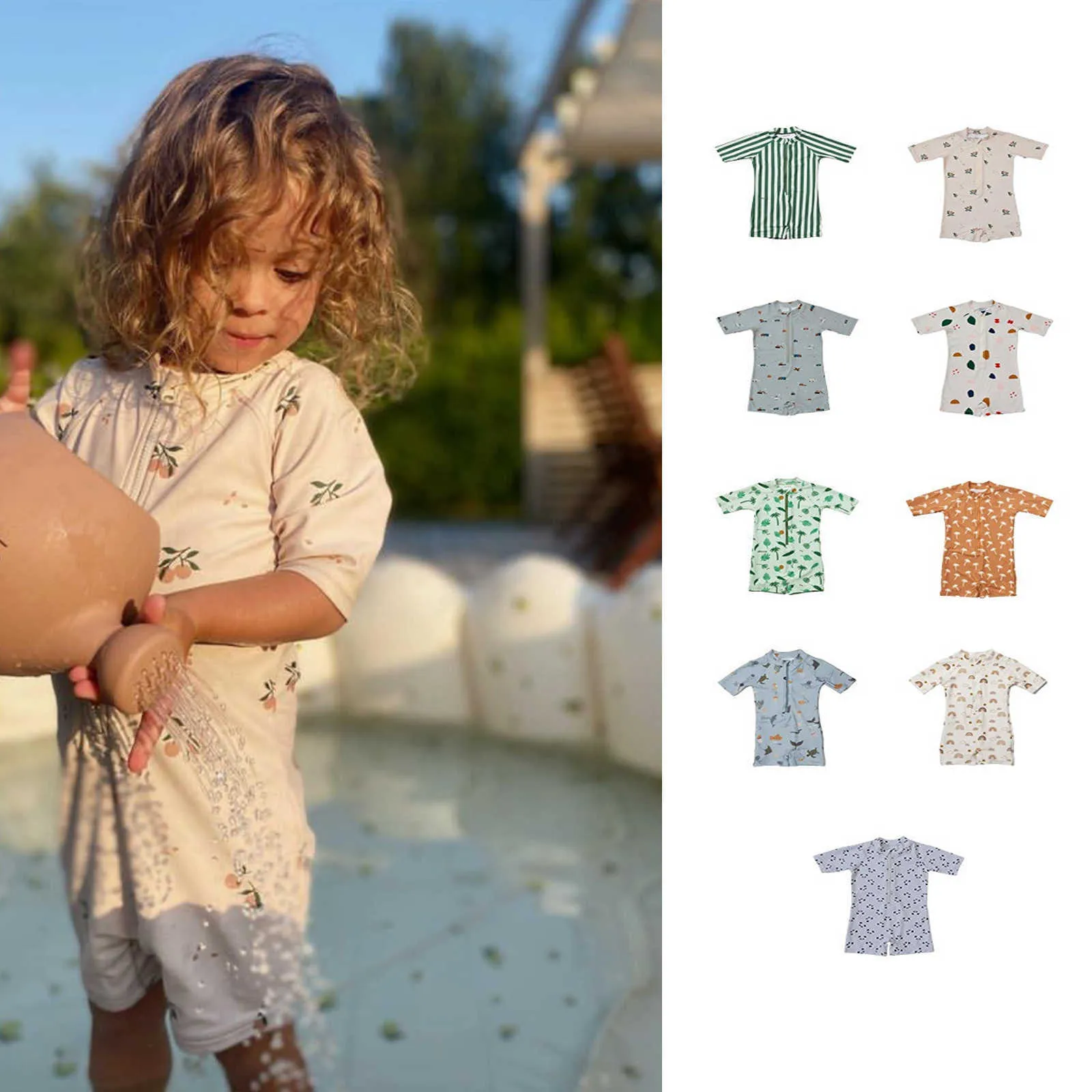 Traje de baño para niños Traje de baño para niños 23 Summer Ins Cartoon Baby Romper Traje de baño Traje de baño con protección solar de secado rápido Traje de baño para niños para niñas P230509