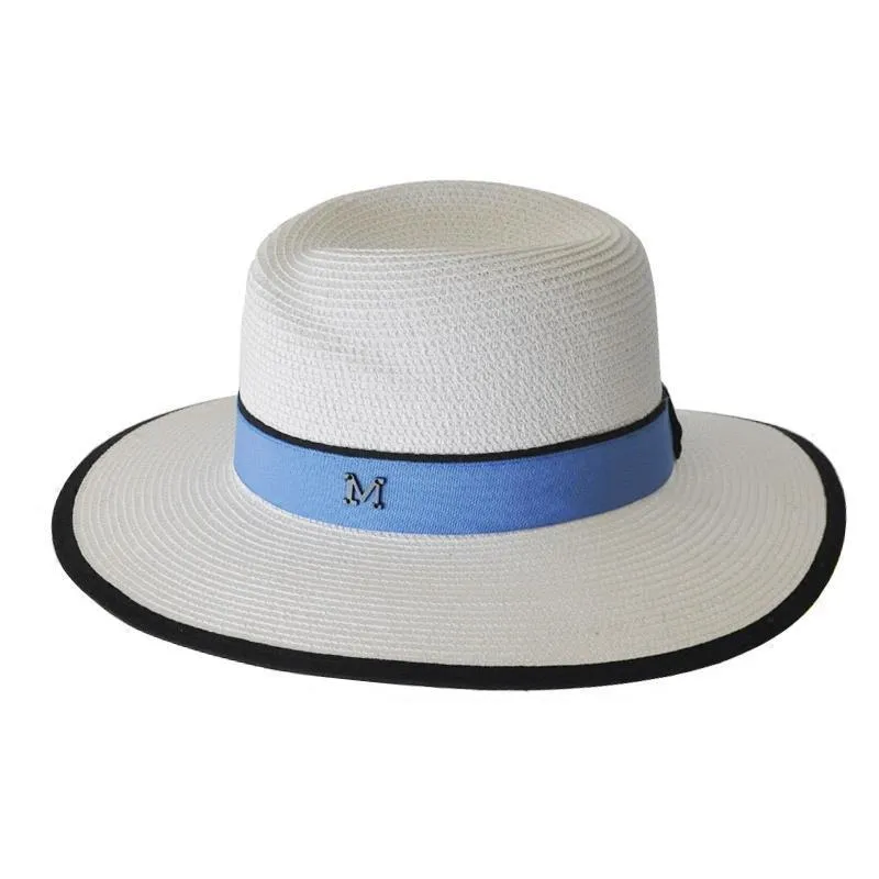 Крипто -соломенное плетеные британская джазовая шляпа Top Hat Outdoor Sun защита пляж шляпа Sunhat Женское весеннее лето