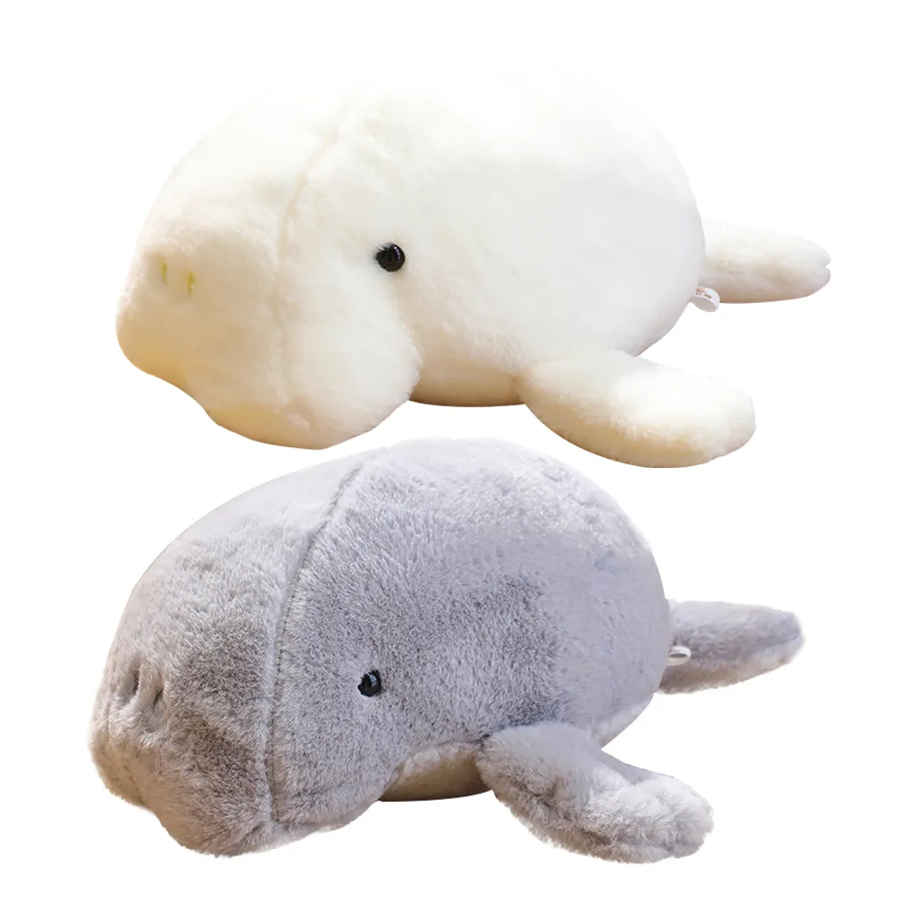 Lamantin Anime mignon Dugong peluche vache de mer jouets en peluche animaux réalistes Simulation peluche poupée Kawai jouet cadeaux enfants