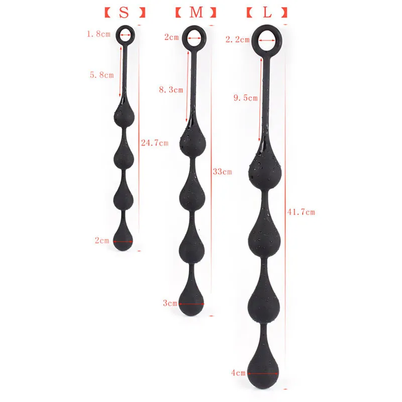 Anal Toys Super Long Silicone Big Beads Balls Butt Plug Adults Sex Toy Anus Masturbator Dilatodor Expander Pro_voghion.com